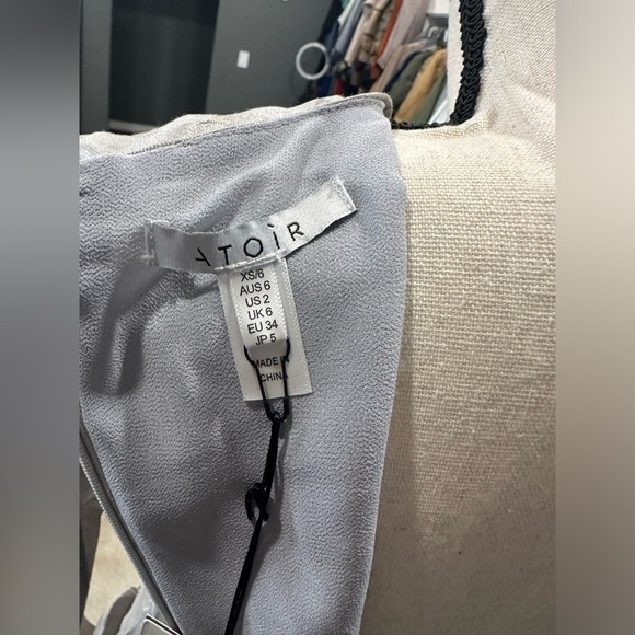 NWT REVOLVE ATOIR Walk Me Home Cocktail Mini Dress Metallic Silver US XS/6 - Picture 6 of 7